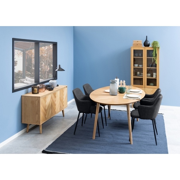 Krzesło Ilsa z podłokietnikami szary ciemny - ACTONA